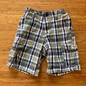 OshKosh Blue Plaid Boys Shorts, Size 5